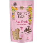 5x50g Adult & Puppy "Mini Hearts" Kalf Rosie's Farm Hondensnacks