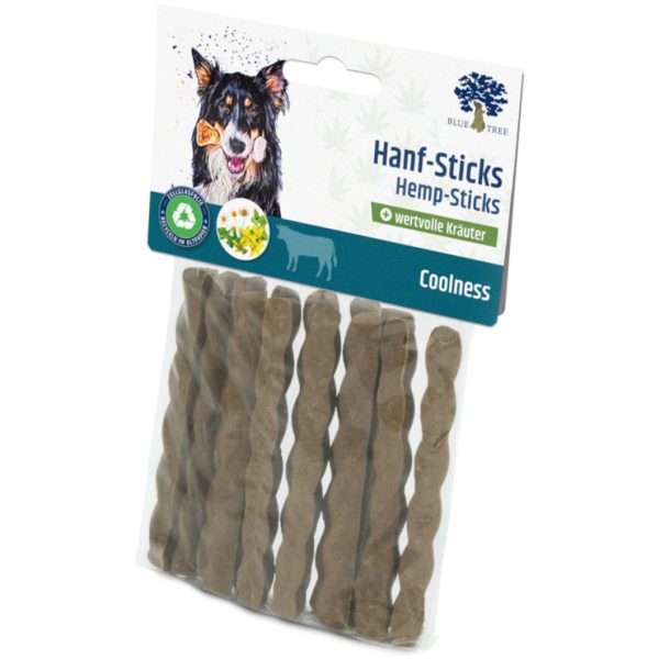 98g Blue Tree Hennep Sticks Coolness Hondensnacks