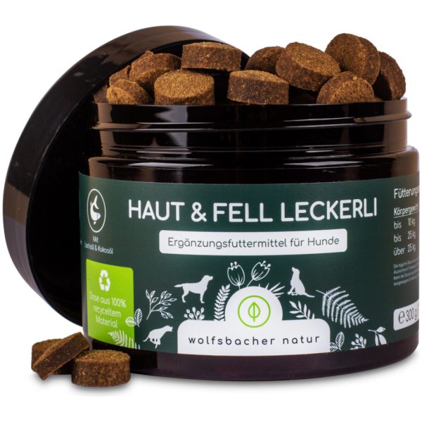 300g Wolfsbacher natuurlijke traktaties huid & vacht hondensnacks