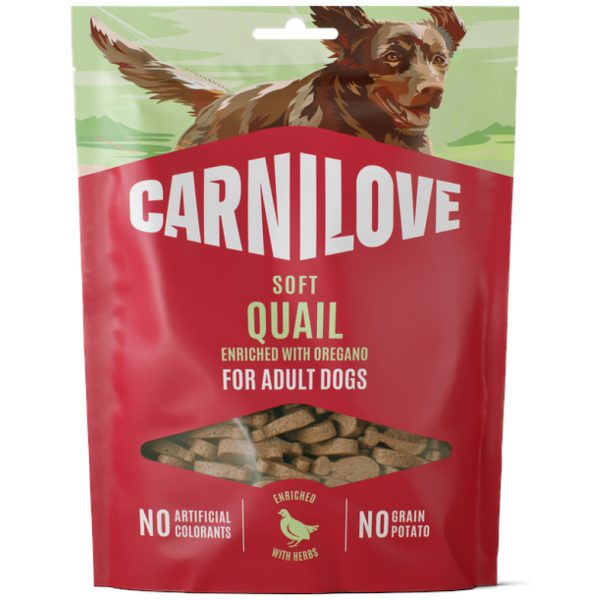 Voordeelpak: 2x 200g Carnilove Dog Soft Snack Kwartel met Oregano Hondensnacks